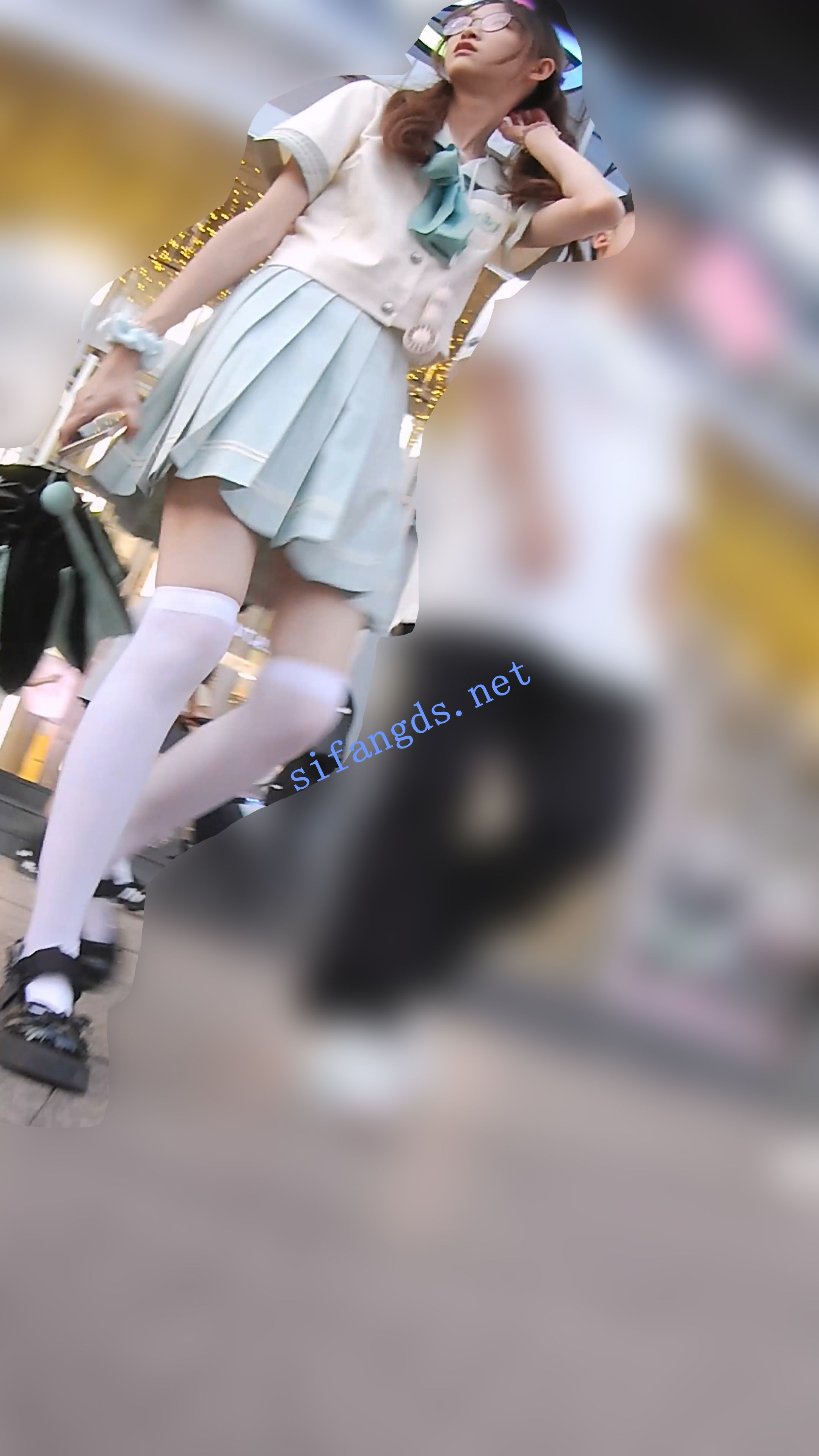 『D·D』-172-双马尾薄荷绿，JK半腿白丝，白内